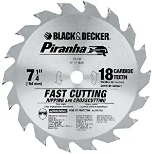 BLACK+DECKER 77-717 Piranha 7-1/4-Inch 18 Tooth ATB Thin Kerf Crosscuttin