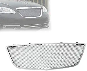 ZMAUTOPARTS For Chrysler 2 Upper Stainless Steel Mesh Grille Grill Chrome Replacement