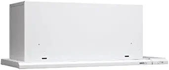 Broan Elite Silhouette Series 153601 36" Under Cabinet Slide-Out Range Hood with 300 CFM Blower, Heat Sentry, and Automatic Turn On, in White