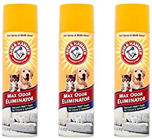 Arm & Hammer Max Odor Eliminator Vacuum Free Foam for Carpet and Upholstery, 15 oz (Pack of 3)