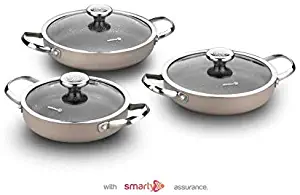 Omelette Pan Set With Lids - 6 Pieces Sahan Frier Pot Saute Pan (Beige)