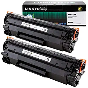 LINKYO Compatible Toner Cartridge Replacement for HP 78A CE278A (Black, 2-Pack)