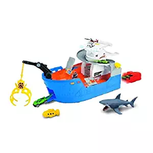 Adventure Force Light and Sound Shark Ship Playset Crane, Submarine Squirter, Light and Sound Action