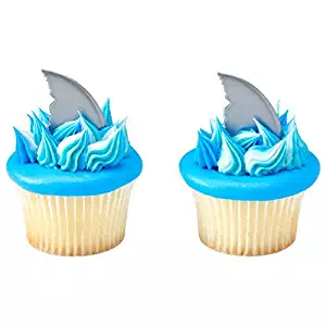 Shark Fin Cupcake Picks - 24 pc