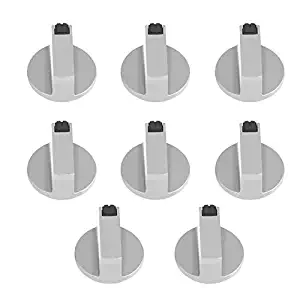 Stove Knob, 6mm Zinc Alloy Control Knob Oven Switch Universal Silver Gas Stove Control Knobs for Oven Cooktop Gas Stove 8pcs