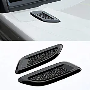 YIWANG ABS Exterior Hood Vent Slat air Wing Trim Cover for Land Rover Discovery Sport,for Discovery 4,for Freelander 2,for Range Rover Evoque,for Range Rover Sport Auto Accessories (Gloss Black)
