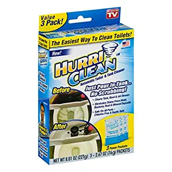 Hurriclean Deluxe 3-Pack New and Improved Automatic Toilet Tank Cleaner No Scrubbing