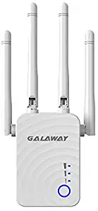 GALAWAY G1208 WiFi Range Extender, WiFi Signal Booster & Wireless Repeater/Amplifier 2.4GHz 5GHz up to 1200Mbps / Internet Range Booster, Easy Setup (White)