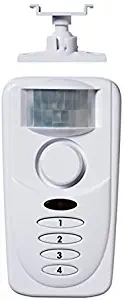 SABRE Wireless Motion Sensor Home Security Burglar Alarm with LOUD 120 dB Siren and 120 Degree Wide Angle Detection - DIY EASY Installation