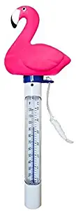 Floating Pool Thermometer, Large Display with String Easy to Read, Shatter Resistant, for Outdoor & Indoor Swimming Pools, Spas, Hot Tubs, Jacuzzis & Aquariums (Flamingo)