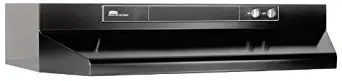 Broan-NuTone 462423 Convertible Range Hood Insert with Light, Exhaust Fan for Under Cabinet, 24-Inch, Black