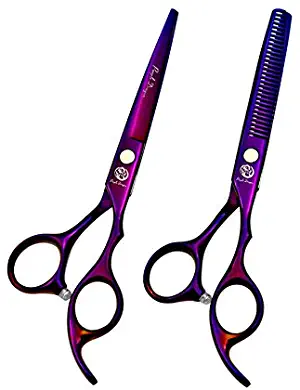 Purple Dragon 6 inch Professional Hair Cutting & Thinning Scissors Barber Hairdressing Salon Shear