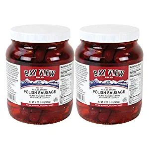 Gourmet Red Hot Pickled Polish Sausage - 2 Jars