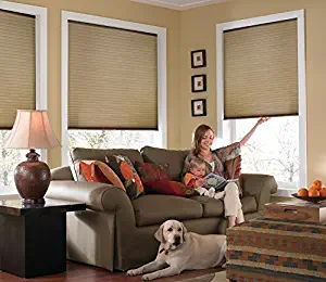 Windowsandgarden Custom Cordless Single Cell Shades, 24W x 41H, Antique Linen, Light Filtering 21-72 Inches Wide