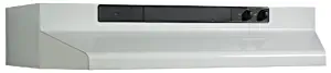 Broan 463001 Convertible Range Hood Insert with Light, Exhaust Fan for Under Cabinet, White, 220 CFM, 30"