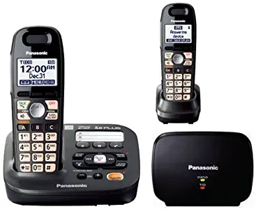 Panasonic KX-TG6592T + TGA405B (Range Extender) 2 Handset Cordless Telephone System (1.9GHz DECT 6.0)