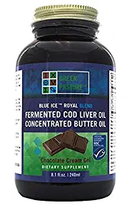 Green Pasture Blue Ice Royal Butter Oil / Fermented Cod Liver Oil Blend - CHOCOLATE CREAM GEL - 8.1 fl.oz