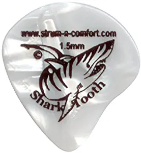 Strum-N-Comfort SNC-ST/EXH/6 Sharktooth 1.5mm Heavy Pearl Celluloid Flat Picks in a Six Pack
