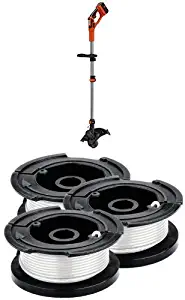 Black & Decker LST136W 40V Max Lithium String Trimmer and Replacement Spool 3-Pack Bundle