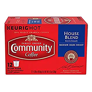 Community Coffee, Coffee K Cup House Blend 12 Count, 0.38 Ounce