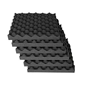 6 Pack egg crate foam acoustic foam tiles soundproofing foam panels sound insulation soundproof foam padding sound dampening Studio sound proof padding 1.5" x 12" x 12"