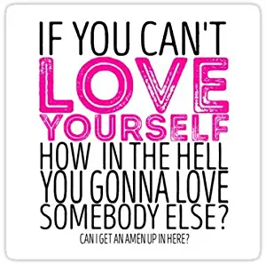 Chili Print RuPaul's Drag Race - If You Can't Love Yourself… Quote - Sticker Graphic Bumper Window Sicker Decal - Gay Pride Sticker