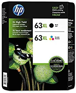 HP 63XL Black/Color Combo Ink Cartridges, 2 pk