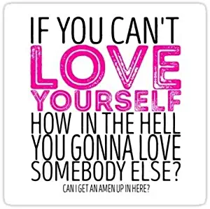 (Set of 3) RuPaul's Drag Race - If You Can't Love Yourself… Quote - Gay Pride Decal Sticker - Sticker Graphic - Auto, Wall, Laptop, Cell, Truck Sticker for Windows, Cars, Trucks