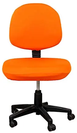 Deisy Dee Computer Office Chair Covers Pure Color Universal Chair Cover Stretch Rotating Chair Slipcovers Cover C091 (orange)
