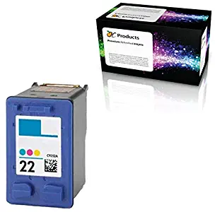 OCProducts Refilled HP 22 Ink Cartridge Replacement for HP PSC 1410 Deskjet F4180 F2280 D2360 D1560 D2460 F380 Officejet 4315 Printers (1 Color)