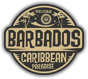 JJH Inc Barbados Caribbean Paradise Vinyl Decal Sticker Waterproof Car Decal Bumper Sticker 5