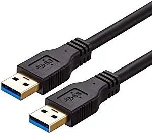 USB Cable 20 Feet,Ruaeoda 20ft Long USB 3.0 Cable A to A, USB 3.0 Male to Male Cord for Data Transfer Hard Drive Enclosures, Printer, Modem, Cameras