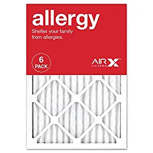 AIRx ALLERGY 14x20x1 MERV 11 Pleated Air Filter - Made in the USA - Box of 6