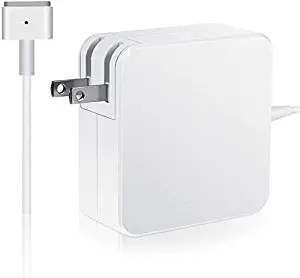 Mac Book Pro Charger, 60W Magsafe 2 Power Adapter T-Tip Magnetic Connector Charger for Mac Book Pro Retina 13-inch and Mac Book Air(After Late 2012)