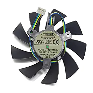 inRobert DIY Two Ball Bearing Video Card Cooling Fan for Zotac GTX 1060 Mini