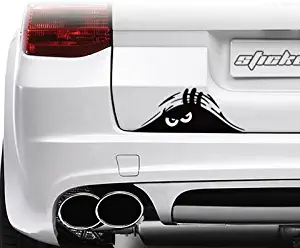 Jackey Awesome 1 X Peeking Monster Scary Eyes Car Decal/Sticker for Laptop Ipad Window Wall Car Truck Motorcycle (Theft, Black)