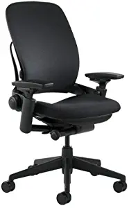 Steelcase Leap Fabric Chair, Black,46216179FBL (Renewed)