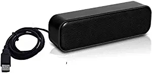 USB Computer Speakers,EASYOB Laptop Speaker with Stereo Sound,Wired USB Power,Portable Mini Sound Bar for Windows PCs, Desktop Computer,Laptops and Checkout Counter