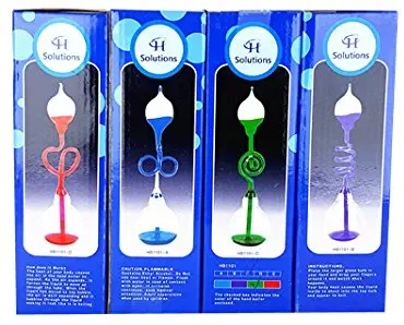 C&H Solutions Colorful Office Thinking Hand Boiler, Glass Science Energy Transfer, Children Science Experiment, Love Birds Color Meter Hand Boiler, 2 Pcs (Purple&Red)