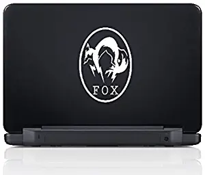 METAL GEAR SOLID VIDEO GAME OVAL FOX LOGO VINYL STICKERS SYMBOL 5.5" DECORATIVE DIE CUT DECAL FOR CARS TABLETS LAPTOPS SKATEBOARD - WHITE