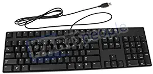 Genuine Dell M372H, N242F, T347F, SK-8175, KB1421, L30U Black Slim Quiet Keys USB Keyboard for Notebook and Desktop Systems with USB Ports