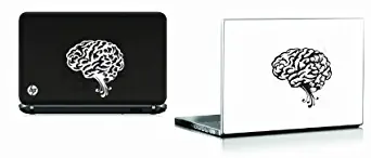 Brain Vinyl laptop car sticker decal Whiite