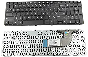 Replacement Keyboard Keys + Frame for HP Pavilion 15-E 15-N 15-D 15-G 15-R 15-A 15-S 15-H 15-F 776778-001 749658-001 708168-001 US Layout Repair Part