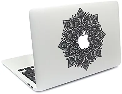 Easy Gift Arabic Mandala Leaves Removable Vinyl Macbookdecal Sticker Decals Skin with Precision-Cut for Apple MacBook Airmacbook Pro Mac Laptop 13 15 Inch