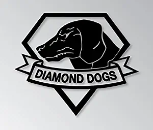 METAL GEAR SOLID VIDEO GAME DIAMOND DOG LOGO VINYL STICKERS SYMBOL 5.5" DECORATIVE DIE CUT DECAL FOR CARS TABLETS LAPTOPS SKATEBOARD - BLACK