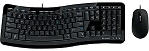 Microsoft Comfort Curve Desktop 3000 for Business 7ZJ-00018 Black USB Wired Ergonomic Keyboard and Mouse